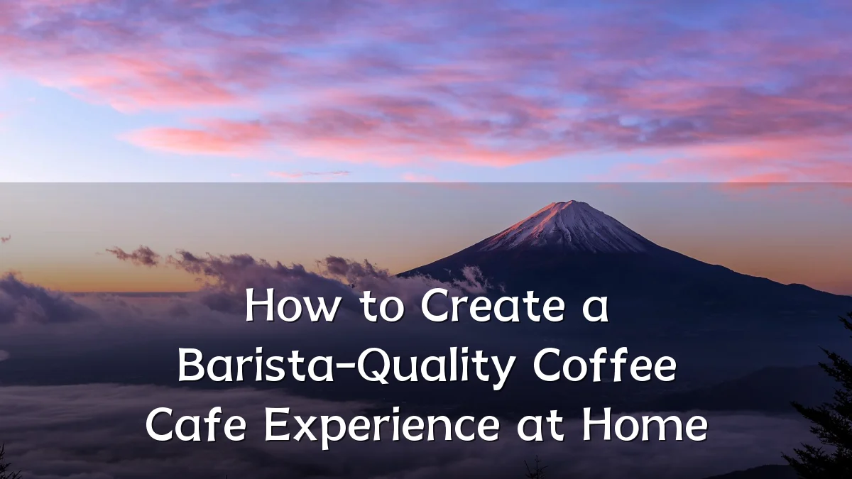 How to Create a Barista-Quality Coffee Cafe Experience at Home