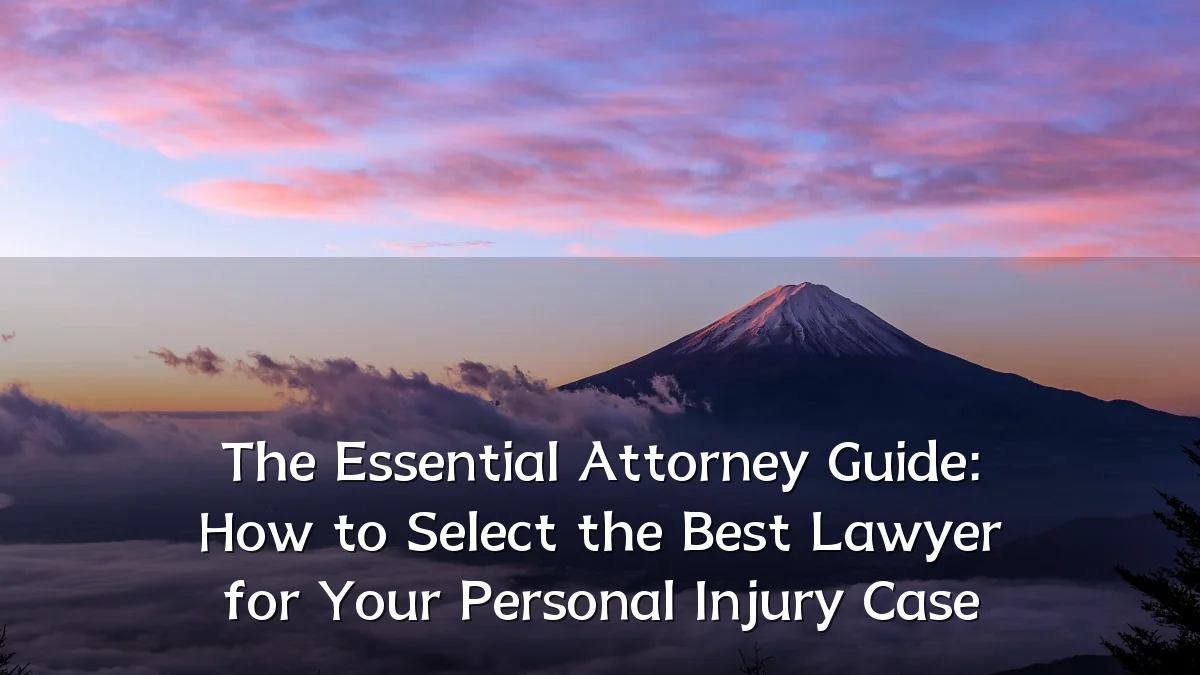 The Essential Attorney Guide: How to Select the Best Lawyer for Your Personal Injury Case